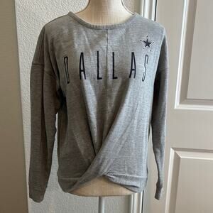 Dallas Cowboys Gray Twist Front Sweatshirt Size XS